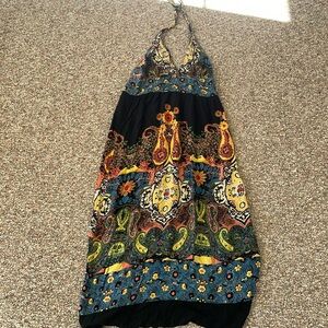 Patternd Halter Dress